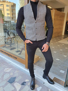 Malacan Edmond Black Slim Fit Cotton Vest-baagr.myshopify.com-suit-BOJONI