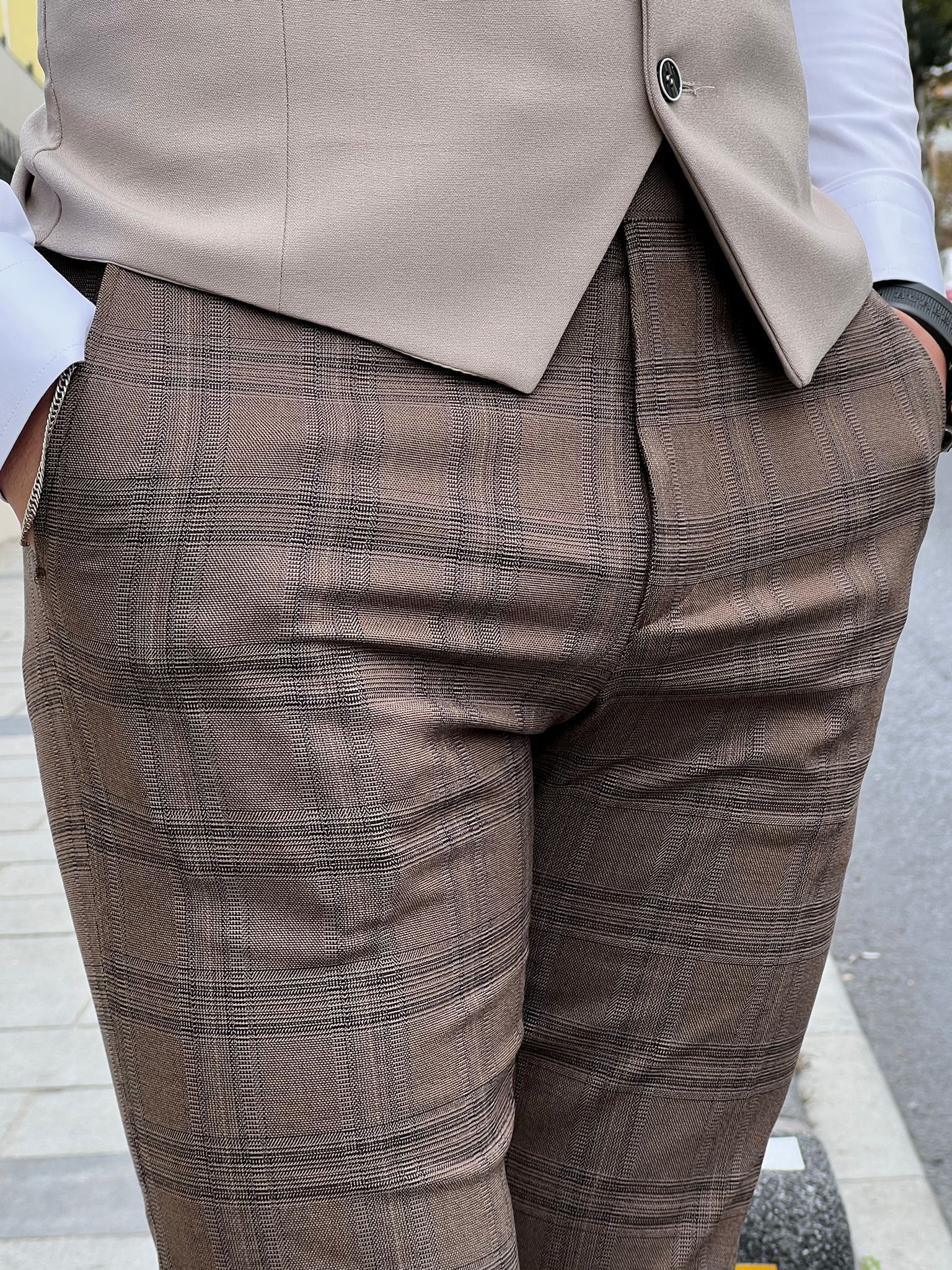 Louis Slim fit High Quality Brown Pants
