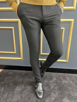 Load image into Gallery viewer, Thread Slim Fit Rope Detailed Black Trousers
