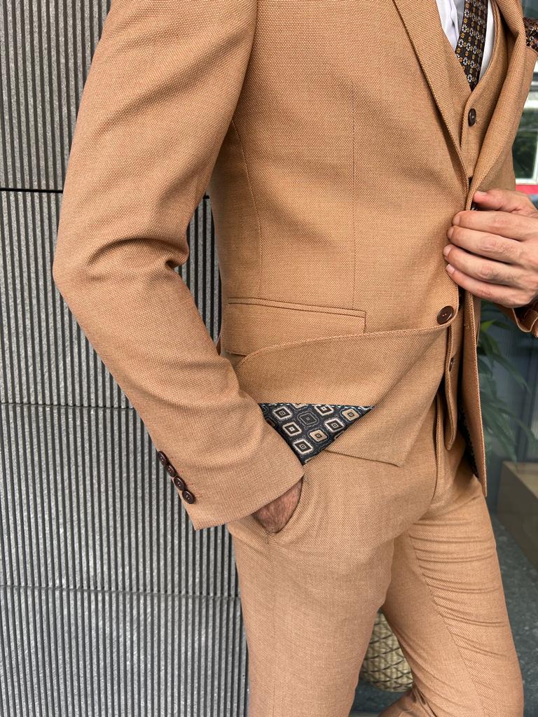 Ace New Season Slim Fit Brown Suit