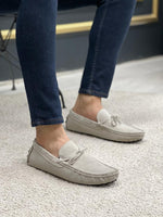 Load image into Gallery viewer, Giovanni Mannelli Rubber Sole Beige Suede Loafer
