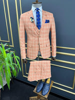 Load image into Gallery viewer, Rick Slim Fit Plaid Tile Striped Suit
