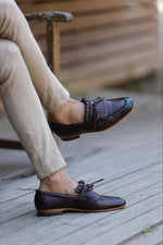 Load image into Gallery viewer, Bojoni Uluwatu Double Buckled Brown Detailed Loafer
