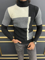 Load image into Gallery viewer, Thread Slim Fit Custom Design Mixed Color Turtleneck
