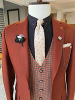 Load image into Gallery viewer, Giotto Tile Slim Fit Notch Lapel Linen Suit-baagr.myshopify.com-suit-BOJONI
