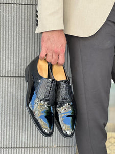 Giovanni Mannelli Black Classic Shiny Shoes