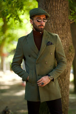 Load image into Gallery viewer, Bojoni Astoria Slim Fit Double Breasted Khaki Cachet Coat
