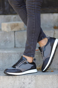 Bojoni Uluwatu  Eva Sole Leather Grey Sneakers