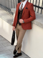 Load image into Gallery viewer, Bojoni Astoria Slim Fit Self-Patterned Pointed Tile Suit
