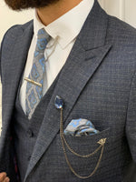 Load image into Gallery viewer, Vermont Navy Blue Slim Fit Suit-baagr.myshopify.com-1-BOJONI
