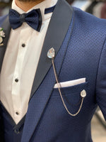 Load image into Gallery viewer, Balzano Navy Blue Slim Fit  Tuxedo-baagr.myshopify.com-1-BOJONI
