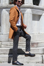 Load image into Gallery viewer, Capros Wool Coat in Camel Limited-baagr.myshopify.com-Jacket-BOJONI
