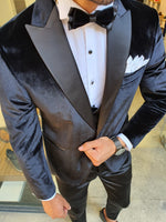 Load image into Gallery viewer, Timothy Black Slim Fit Notch Lapel Tuxedo-baagr.myshopify.com-suit-BOJONI
