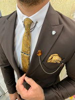 Load image into Gallery viewer, Verona Brown Slim Fit Wool Suit-baagr.myshopify.com-1-BOJONI
