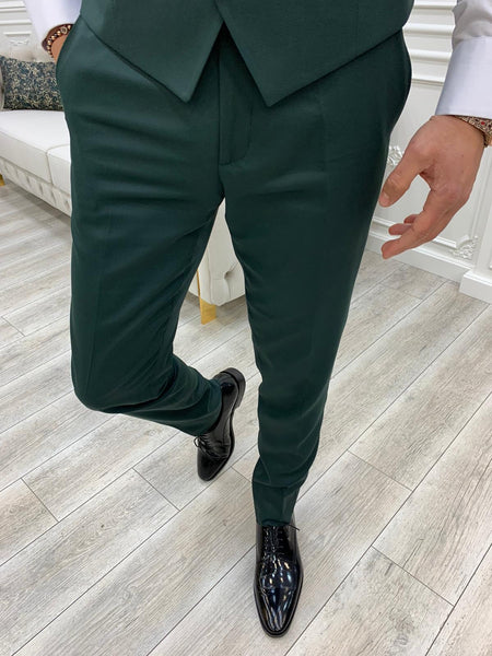 ASOS DESIGN wedding slim tuxedo suit pants in forest green  ASOS