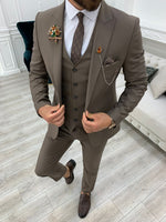 Load image into Gallery viewer, Forenzax Light Coffee Slim Fit Suit-baagr.myshopify.com-1-BOJONI
