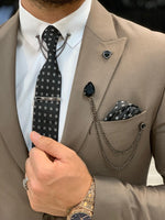 Load image into Gallery viewer, Verona Coffee Slim Fit Wool Suit-baagr.myshopify.com-1-BOJONI
