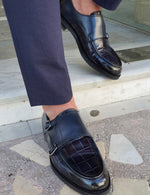 Load image into Gallery viewer, Henderson Navy Blue Monk Strap Loafers-baagr.myshopify.com-shoes2-brabion
