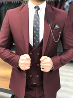 Load image into Gallery viewer, Louis Slim Fit Burgundy Suit-baagr.myshopify.com-1-BOJONI
