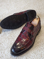 Load image into Gallery viewer, Antonio Burgundy Buckle Loafers-baagr.myshopify.com-shoes2-brabion

