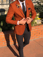 Load image into Gallery viewer, Tommy Slim-Fit Plaid Suit Vest Tile-baagr.myshopify.com-suit-BOJONI
