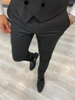 Load image into Gallery viewer, Trivio Jacquard Black Shawl Slim Fit Tuxedo-baagr.myshopify.com-1-BOJONI
