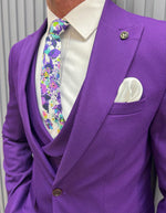 Load image into Gallery viewer, Bojoni Shagori Slim Fit Purple  Suit
