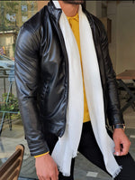 Load image into Gallery viewer, Forenzax Black Slim Fit Leather Coat-baagr.myshopify.com-Jacket-BOJONI
