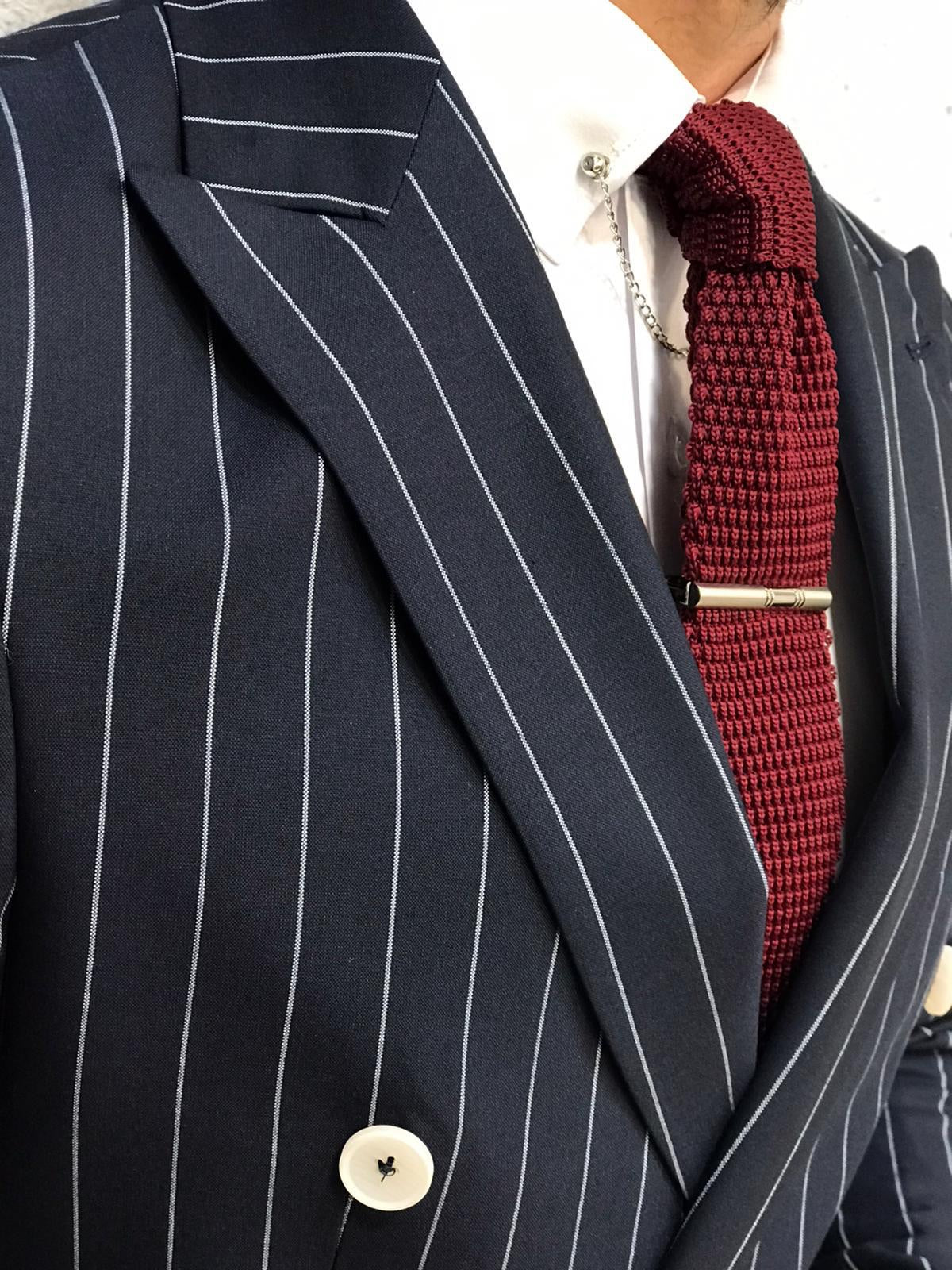 Louis Slim Fit Double Breasted Navy Suit-baagr.myshopify.com-1-BOJONI