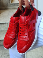 Load image into Gallery viewer, Henderson Red Mid-Top Sneakers-baagr.myshopify.com-shoes2-BOJONI
