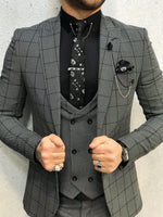 Load image into Gallery viewer, Olympia Gray  Slim Fit  Suit-baagr.myshopify.com-1-BOJONI
