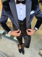 Load image into Gallery viewer, Timothy Black Slim Fit Notch Lapel Tuxedo-baagr.myshopify.com-suit-BOJONI
