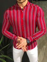 Load image into Gallery viewer, Benso Slim-Fit Striped Shirt (4 Colors)-baagr.myshopify.com-Shirt-BOJONI
