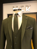 Load image into Gallery viewer, Slim-Fit Suit Vest Khaki-baagr.myshopify.com-suit-BOJONI
