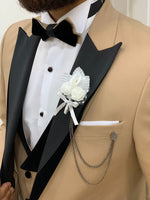 Load image into Gallery viewer, Ventura Dark Cream Slim Fit  Tuxedo-baagr.myshopify.com-1-BOJONI
