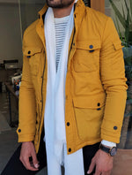 Load image into Gallery viewer, Forenzax Yellow Slim Fit Coat-baagr.myshopify.com-Jacket-BOJONI
