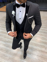 Load image into Gallery viewer, Ventura Black Velvet Slim Fit  Tuxedo-baagr.myshopify.com-1-BOJONI
