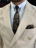 Load image into Gallery viewer, Crystal Double Breasted Cream Suit-baagr.myshopify.com-1-BOJONI
