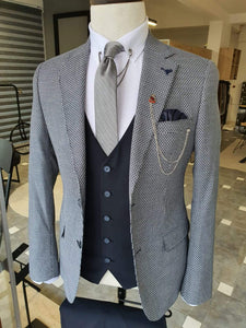 Boston Navy Blue Slim Fit Notch Lapel Suit-baagr.myshopify.com-suit-BOJONI