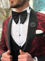 Load image into Gallery viewer, Slim-Fit Tuxedo Suit  Clearetred-baagr.myshopify.com-suit-BOJONI

