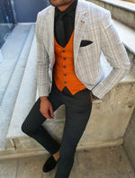 Load image into Gallery viewer, Ardenza Gray Slim Fit Plaid Suit-baagr.myshopify.com-suit-BOJONI
