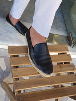 Load image into Gallery viewer, Salerno Black Slip-On Loafers-baagr.myshopify.com-shoes2-brabion
