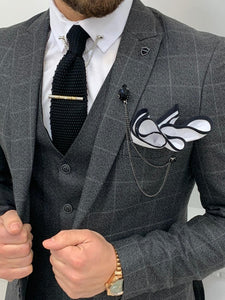 Casatani Gray Slim Fit Plaid Suit-baagr.myshopify.com-1-BOJONI