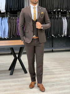 Verona Brown Slim Fit Wool Suit-baagr.myshopify.com-1-BOJONI