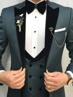 Load image into Gallery viewer, Royal Green Slim Fit Tuxedo-baagr.myshopify.com-1-brabion
