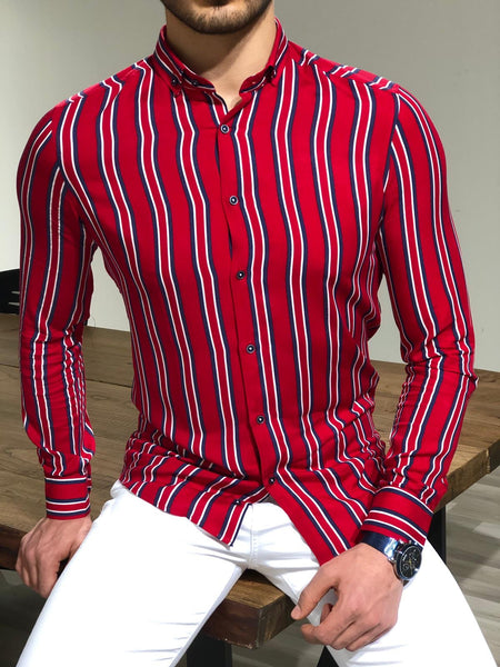 Benso Slim-Fit Striped Shirt (4 Colors) | BOJONI