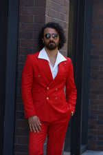 Load image into Gallery viewer, Bojoni Lerno Red Slim Fit Double Breasted Suit
