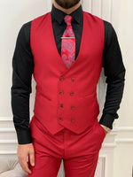 Load image into Gallery viewer, Bojoni Monte Red  Slim Fit Suit
