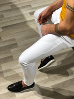 Load image into Gallery viewer, Tettra Slim-Fit Lycra Jeans In White-baagr.myshopify.com-Pants-BOJONI
