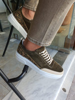 Load image into Gallery viewer, Forenzax Khaki High-Top Suede Sneakers-baagr.myshopify.com-shoes2-brabion
